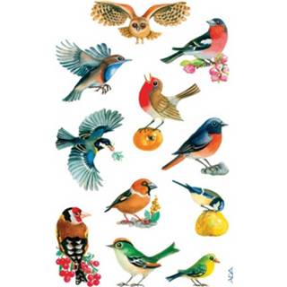 👉 Vogel sticker kunststof multikleur Stickers 3 Vellen 8718758833123