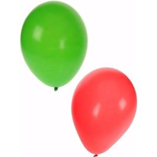👉 Ballon groen rood multikleur Kerst Ballonnen 30 Stuks Groen/rood 8719538279353