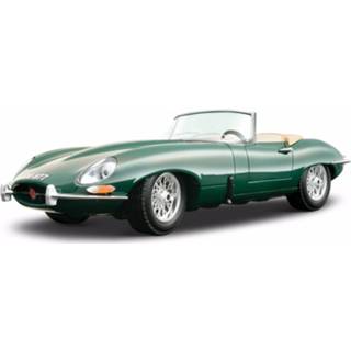 👉 Modelauto metaal groen Jaguar E-type 1:18 - Speelgoed Auto Schaalmodel 8719538276482