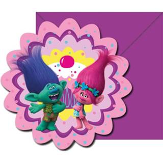 👉 Envelop paars roze Dreamworks Uitnodigingen Met Paars/roze 6 Stuks 5201184870198