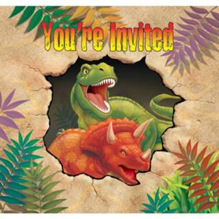 👉 Dino saurus Dinosaurus uitnodigingen 8 stuks