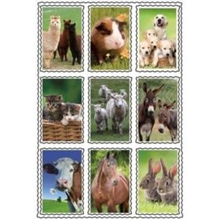 👉 Kindersticker multikleur kinderen 3d Kinder Stickers Boerderijdieren 9 Stuks 8719538348035