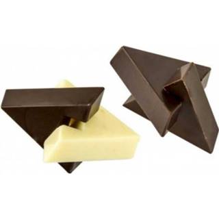 👉 Chocolade mal kunststof transparant 3d Driehoek - Decora 8024622054823