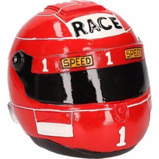 Spaarpot rode polyresin rood Race Helm 8719538200128