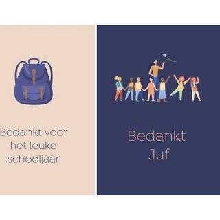 👉 Wenskaart nederlands Fabrique a la Carte Wenskaarten Set Bedankt Juf - voor het leuke Schooljaar 14 Stuks 8719325945782