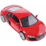 👉 Schaalmodel rood kunststof Welly Audi R8 8718807965201