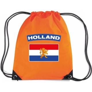 👉 Rugzak oranje nylon Rijgkoord Rugzak/ Sporttas Holland Vlag 8719538509559