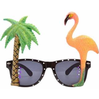 👉 Tropische bril multikleur Met Flamingo 8718758707684