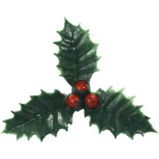 Groene multikleur 5x Stuks Kersttakjes Op Insteker 4 Cm - Kleine Kersstukjes Decoraties 8718758833901