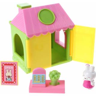 Speelhuisje groen geel kunststof meisjes Jonotoys Minishop 7 Cm Groen/geel 5-delig 8718481289167