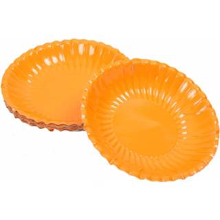 Schaaltje oranje papier Kartonnen Schaaltjes 16 Cm 8718758594444