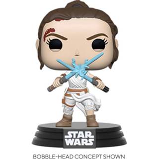 👉 Vinyl Star Wars Episode IX POP! Movies Figure Rey w/2 Light Sabers 9 cm 889698514842