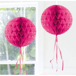 Roze papier Decoratie Bol Fel 30 Cm 8718758547532