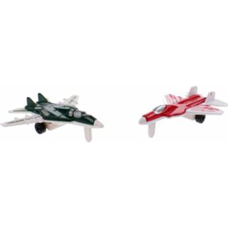 👉 Vliegtuig rood groen kunststof Toi-toys Sky Fighter Vliegtuigjes Diecast 7 Cm Rood/groen 8718807982574