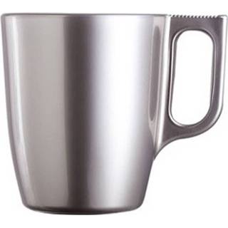 👉 Koffiebeker zilver keramisch zilverkleurig Koffie Beker 8718758784098
