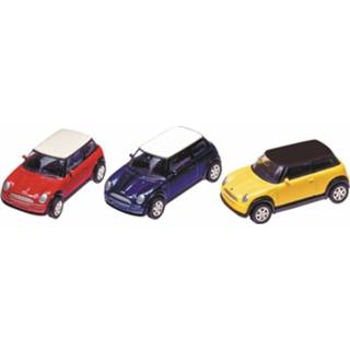 👉 Modelauto geel metaal Mini Cooper 7 Cm 8718758825098