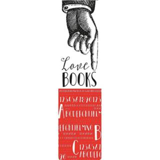 👉 Boekenlegger wit rood kunststof Moses Met Elastiek Love Books 17,5 X 4,7 Cm Wit/rood 4033477827739
