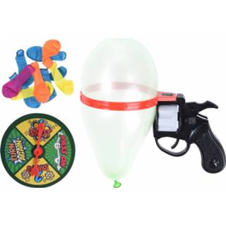 👉 Zwart rood kunststof Free And Easy Ballonpistool-spel Junior Zwart/rood 8719202811742