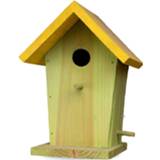 👉 Vogelhuisje groen geel hout 2L Home & Garden Groen/Geel 8715593003681