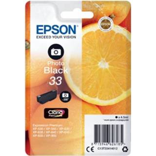 👉 Inktcartridge zwart Epson 33 Foto Zwart, 200 Pagina's - Oem: C13t33414012 8715946626185