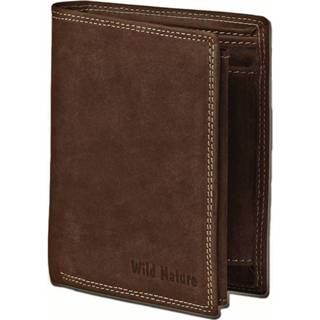 👉 Portemonnee bruin leer leder Wild Nature Hoge Billfold 4250061313267