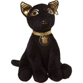 👉 Pluche zwarte bastet kat knuffel 20 cm - Bastet katten Egyptische dieren knuffels - Speelgoed voor baby/kinderen