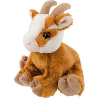 👉 Knuffel bruine pluche polyester bruin kinderen Geit 13 Cm - Geiten Boerderijdieren Knuffels Speelgoed Voor 8720147024050