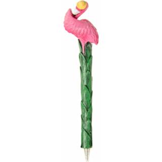 👉 Balpen roze Lg-imports Flamingo Met Hoed 16 Cm 8719817368099