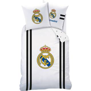 👉 Maillot wit katoen Real Madrid Dekbedovertrek - Eenpersoons 140 X 200 Cm 3272760464126