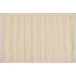 👉 Placemat bamboe beige 6 Placemats 30 X 45 Cm Natuurlijk 8718475940333