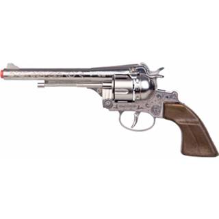 👉 Revolver staal zilver zilverkleurig Gonher Speelgoed Cowboy 12 Schots 8410982012205
