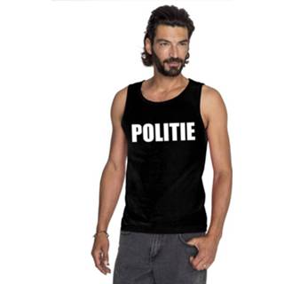 👉 Singlet zwart synthetisch mannen Politie Tekst Shirt/ Tanktop Heren 2xl 8719538555266