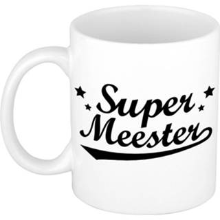 👉 Keramiek multikleur Super Meester Cadeau Mok 300 Ml - Meesterdag/einde Schooljaar 8720147190038