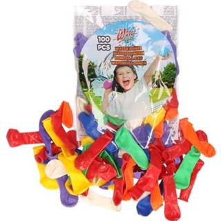 👉 Waterballon multikleur 100x Stuks Gekleurde Waterballonnen In Zak 8718758999904