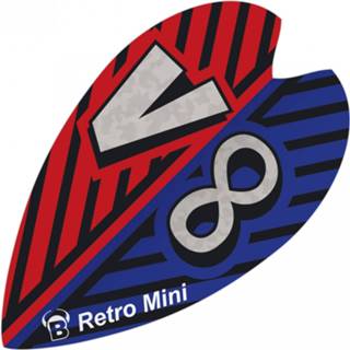 Blauw rood Bull's Flights Mini Retro & 100 Micron Blauw/rood 4022847509993