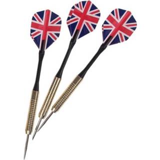 Dartpijl metaal multikleur Dartpijlen Set Van 3x Stuks Met Engelse/britse Vlag Flights. Darts Sportartikelen 8719538875470