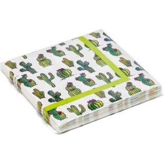 👉 Servet papier groen Party Stars Servetten Cactussen 20 Stuks 33 Cm 5420042284797