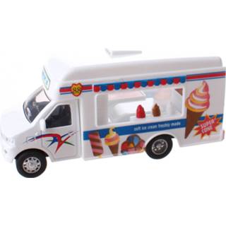 👉 Wit kunststof jongens Toi-toys Truck Ice Cream Pull Back 12 Cm 8719904210676