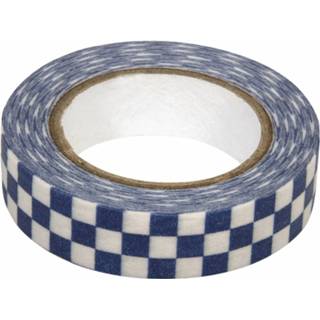 Houten blok blauwe multikleur Washi Tape Blokjes 8718758711216