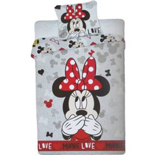 👉 Dekbedovertrek grijs katoen multikleur Minnie Mouse Love - 5907750550425