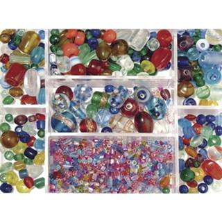 👉 Glaskralen glas multikleur Gekleurde 115 Gram In 7-vaks Opbergbox/sorteerbox - Kralen Diy Sieraden Maken Hobby/knutselmateriaal 8719538282445