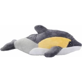Dolfijn knuffel geel grijs multi pluche kinderen dolfijnen geel/grijs 25 cm