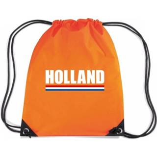 👉 Rugzak oranje nylon Rijgkoord Rugzak/ Sporttas Holland Supporter 8719538509566