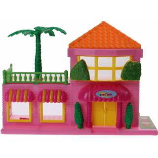 Speelhuisje oranje kunststof meisjes Jonotoys Speelhuis Dream House 16.5 Cm 8719817264513