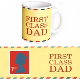 👉 Keramisch multikleur Koffie Mok First Class Dad 8718758738442