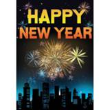 👉 Deur poster Happy new year mega deurposter