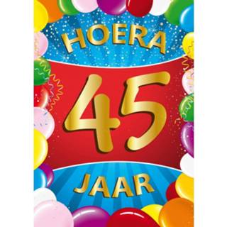 👉 Deurposter multikleur 45 Jaar Mega 8718758662853