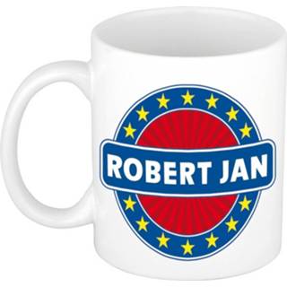 👉 Beker keramisch multikleur Robert Jan Naam Koffie Mok / 300 Ml - Namen Mokken 8719538421578