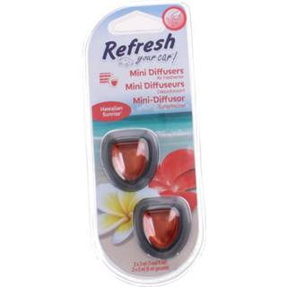 👉 Refresh Your Car Mini-luchtverfrissers Hawaian Sunrise 3 Ml 2 Stuks 7638900850024