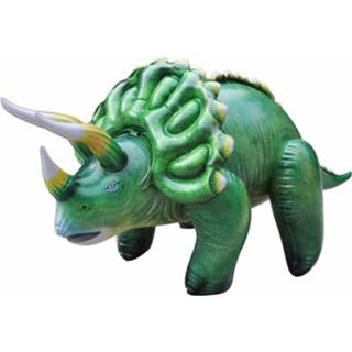 👉 Kunststof multikleur Opblaasbare Levensechte Triceratops 109 Cm 8718758951834
